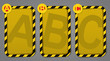 Vector: ABC warning label set ABC warning label set