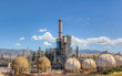 Oil refinery daylight view