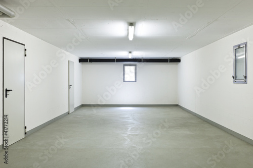 Photo: garage of a house without car garage of a house without car