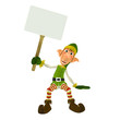 Illustration: Christmas Elf with Sign Christmas Elf with Sign