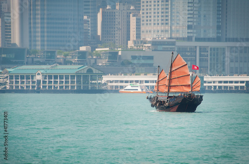 Photo: Junk boat in Hong kong Junk boat in Hong kong