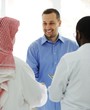 Business meeting somewhere in the Middle east