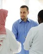 Business meeting somewhere in the Middle east