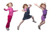 Happy girl jumping Happy girl jumping
