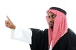 Arabic Sheikh pressing abstract button - place for your message