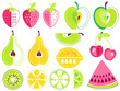 fruits et quartiers de fruits