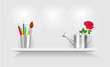 Shelf with accessories Shelf with accessories