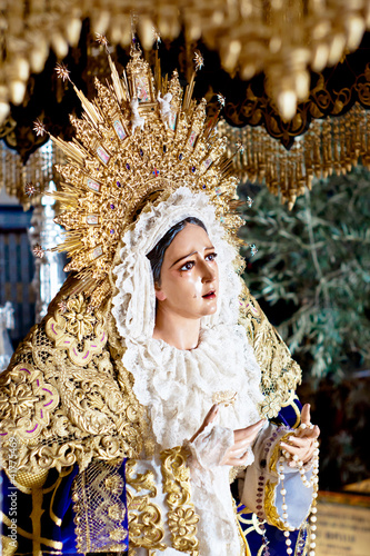 Foto: holy week in Malaga, Spain. Grace virgin. holy week in Malaga, Spain. Grace virgin.