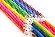 Multi color pencils over white Multi color pencils over white