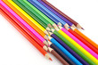 Multi color pencils over white Multi color pencils over white