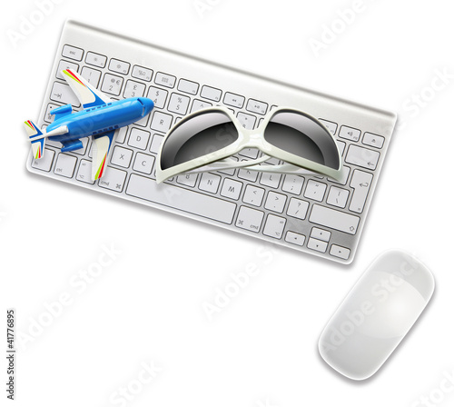 Photo: sunglasses plane computer sunglasses plane computer