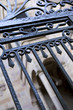 Grille, portail, maison, fer forgé, immobilier, métal, entrée