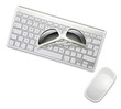sunglasses on keyboard