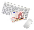 euros on keyboard