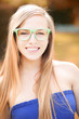 Cheerful student outdoor