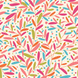 Colorful leaves seamless pattern