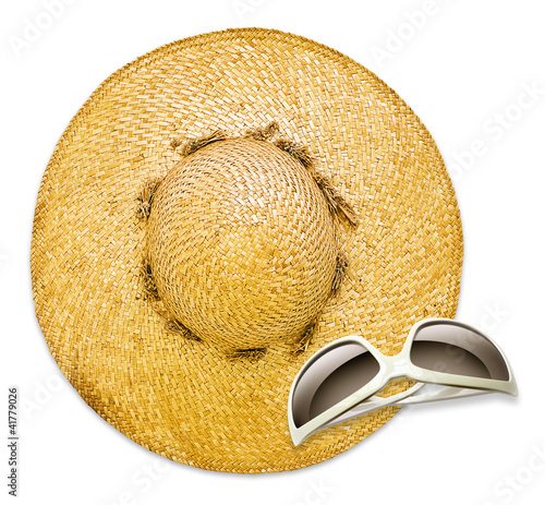 Foto: summer hat and sunglasses summer hat and sunglasses