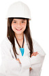 Girl with a helmet