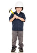 Boy playing a builder