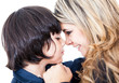 Mother and son portrait
