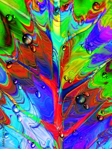 Photo: Foglia-Astratto Psichedelico e Gocce-Psychedelic Leaf and Due Foglia-Astratto Psichedelico e Gocce-Psychedelic Leaf and Due