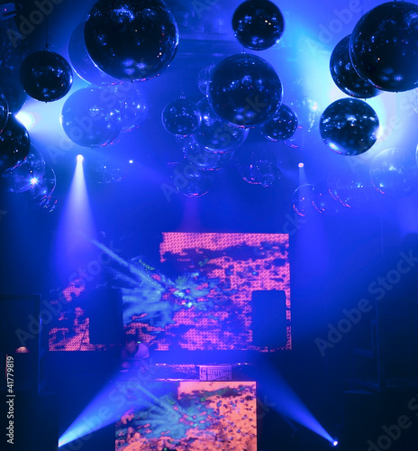 Photo: DJ mixes at a nightclub on the scene DJ mixes at a nightclub on the scene
