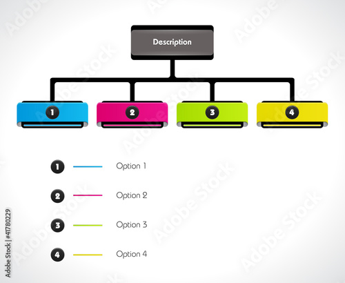 Vector: Colorful presentation flowchart Colorful presentation flowchart