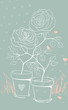Lovely roses, stylized vector illustration