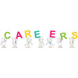 Geschäftsleute, Buchstaben, CAREERS