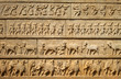 carving on ancient wall in hapi, india carving on ancient wall in hapi, india