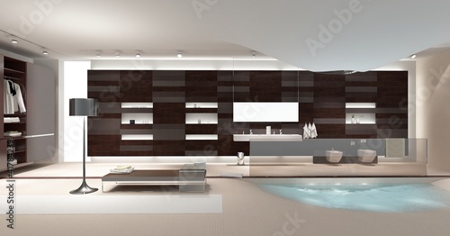 Illustration: contemporary modern wardrobe / Luxury interior architecture contemporary modern wardrobe / Luxury interior architecture