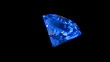 Video: Loopable blue heart cut diamonds flow with slow motion Loopable blue heart cut diamonds flow with slow motion