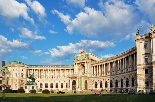 Photo: Austrian National Library under picturesque cloudy sky Austrian National Library under picturesque cloudy sky