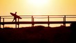 Surfer at sunset Surfer at sunset