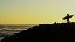 Surfer at sunset Surfer at sunset