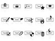 black email icons set