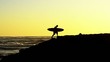 Surfer at sunset Surfer at sunset
