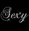 Sexy word with diamonds bling bling