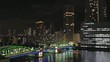 Time lapse from Tokyo City,Sumida river and Kachidoki Bridge