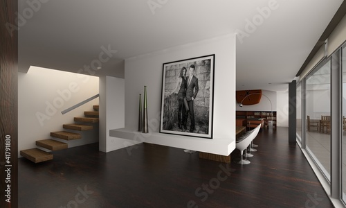 Illustration: Modern Luxury Loft / Apartment Architecture Interior Modern Luxury Loft / Apartment Architecture Interior