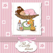 baby girl on on weighing scale