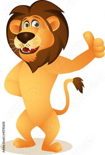 Vektor: Funny Lion Cartoon Funny Lion Cartoon