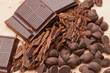 Chocolate in different shapes Chocolate in different shapes