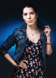 beautiful woman in jeans gown beautiful woman in jeans gown