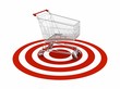 shopping cart with red target