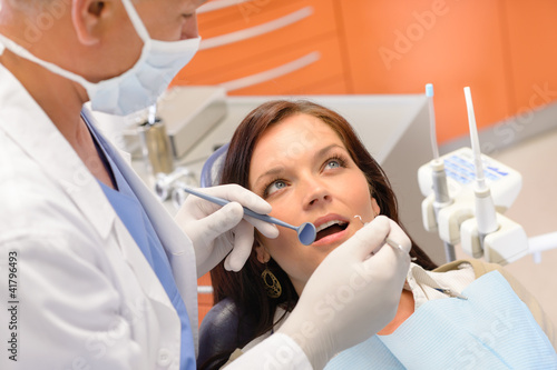 Photo: Healthy patient at dentist office Healthy patient at dentist office