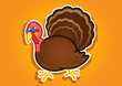Thanksgiving Turkey vector sticker / label Thanksgiving Turkey vector sticker / label