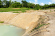Eroded cut bank of small river