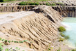 Eroded cut bank of small river
