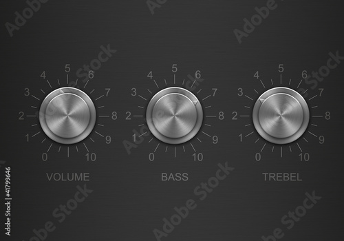 Illustration: User Interface Volume, Bass, Trebel User Interface Volume, Bass, Trebel